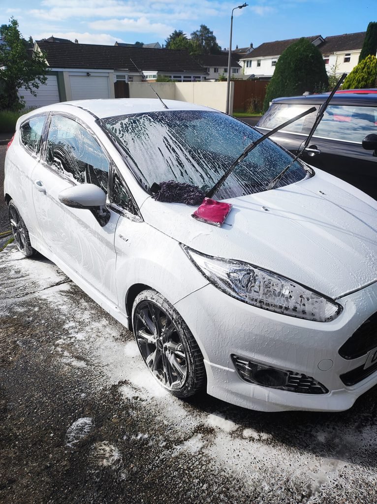 Ford Focus being valeted, Axminster